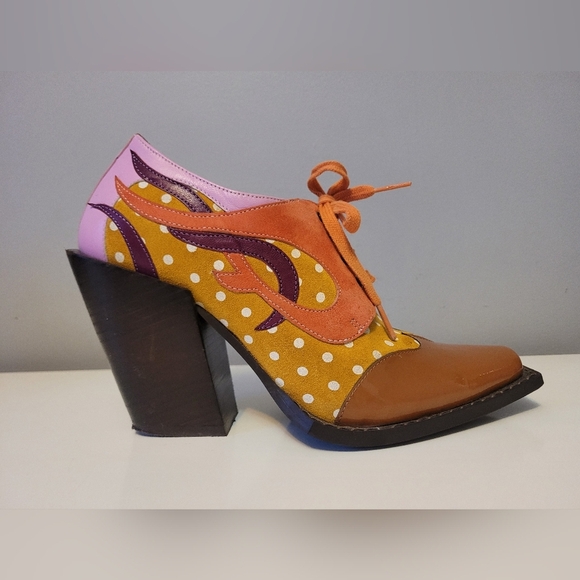 Fluevog Signature Dali Contrast Lace Up Shoes, VGUC, size 9 - Picture 10 of 13